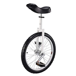 FMOPQ Unicycles FMOPQ Big Wheel Adult Bikes Unicycle 20" Balance Cycling Unicycles with Ergonomical Design Saddle for Travelling Acrobatics 150Kg Load (Color : White)