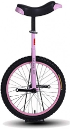 GAODINGD Bike GAODINGD Unicycle for Adult Kids 14 / 16 / 18 / 20 Inch Mountain Bike Wheel Frame Unicycle Cycling Bike With Comfortable Release Saddle Seat For Kids / Adult / Teen, Pink (Color : Pink, Size : 14 Inch Wheel)