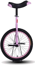 GAODINGD Bike GAODINGD Unicycle for Adult Kids 14 / 16 / 18 / 20 Inch Mountain Bike Wheel Frame Unicycle Cycling Bike With Comfortable Release Saddle Seat For Kids / Adult / Teen, Pink (Color : Pink, Size : 20 Inch Wheel)