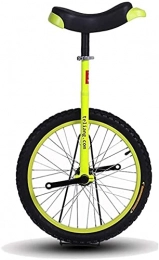 GAODINGD Unicycles GAODINGD Unicycle for Adult Kids 16" / 18" Kid's / Adult's Trainer Unicycle, Height Adjustable Skidproof Butyl Mountain Tire Balance Cycling Exercise Bike Bicycle (Color : Yellow, Size : 16 Inch Wheel)