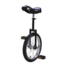 GAXQFEI Unicycles GAXQFEI 16 / 18 / 20 inch Wheel Unicycle, Black Adjustable Seat Pedal Bike for Adults Big Kid Boy, Outdoor Mountain Sports Fitness, Load 150Kg, 20In(51Cm)