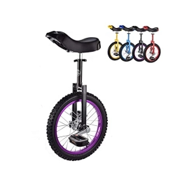 GAXQFEI Unicycles GAXQFEI 16"(40.5Cm Wheel Unicycle, Durable Aluminum Alloy Rim and Manganese Steel Balance Bike, for Beginner Boy Girls Outdoor Sports Travel, Purple