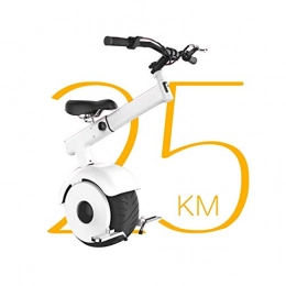 GJZhuan Bike GJZhuan 800W Electric Balance Unicycle Motorcycle, for Adult Foldable Monowheel Electric Unicycle With Seat Brake / somatosensory Control, 67.2V, 264WH, 22kg Weigh (Color : White, Size : 50km)