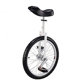 SJSF Y Bike Heavy Duty 20 Inch Unisex Unicycle for Kids / Adults(Height Form 133-175Cm), Steel Frame And Alloy Rim Wheel, Load 150Kg, Best Birthday Gift, White