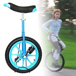 HWBB Bike HWBB 16" Inch Wheel Unicycle for Boy / Girl Beginners Riders, Balance Bike with Seat & Parking Rack, Mountain Exercise Balance Fitness Sports (Color : Blue)