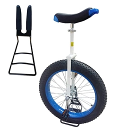 HWBB Bike HWBB 20 Inch Wheel Unicycle for Beginners, Cycling Balance Bike with Parking Rack & Extra Wide Mountain Tire, for Mountain Exercise Balance Fitness (Color : Blue)