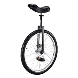 HWBB Unicycles HWBB 24" Inch Extra Big Wheel Unicycle with Leakproof Tire / Parking Rack / Inflator, Excellent Tall People Balance Bike, Load 150kg / 330lbs (Color : Black)