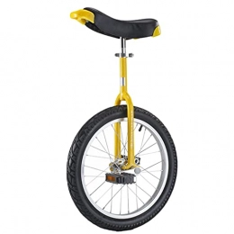 HWF Unicycles HWF 24" 20" 18" 16" Wheel Unicycle for Adults / Big Kid, Outdoor Boy Girls Beginners Unicycles, Aluminum Alloy Rim and Manganese Steel, Loads 200kg (Color : Yellow, Size : 18")