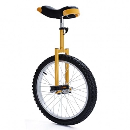 HWFF Unicycles HWFF 18" Wheel Unicycle for Adults / Big Kid, Outdoor Boy Girls Beginners Unicycles, Aluminum Alloy Rim and Manganese Steel, Best Birthday Gift (Color : Yellow, Size : 18inch)