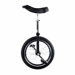 HXFENA Unicycle,360 Degrees Swivel Acrobatics Balance Cycling Exercise Wheel Trainer,Adjustable Contoured Ergonomic Saddle for Beginners / 16 Inches/Black