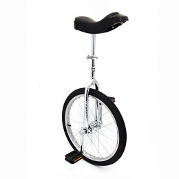 Indy Unicycles Unicycles Indy Trainer Kids' Unicycle Chrome Plated, 20" inch steel frame, 1 speed rounded plastic pedals contoured ergonomic saddle