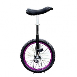 JHSHENGSHI Unicycles JHSHENGSHI Unicycle 16 / 18 / 20 Inch Single Round Children's Adult Adjustable Height Balance Cycling Exercise Purple (Size : 18 inch) Unicycle