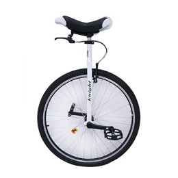 JLXJ Bike JLXJ 28" Wheel Adults Unicycle with Brakes, Extra Large Heavy Duty Men Teens Boys Balance Bike, for Tall People Height 160-195cm (63"-77"), Load 150kg / 330Lbs (Color : White)
