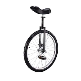 JLXJ Unicycles JLXJ Adults Unicycles with 24 Inch Wheel, Height Adjustable, Skidproof Mountain Balance Bike Cycling Exercise, for Beginners / Professionals (Color : Black)