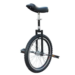 JLXJ Bike JLXJ Boy Girls Unisex Unicycle Bike Kids Adult Beginner, 16" / 18" / 20" / 24" Wheel One Wheel Bike, Adjustable Height, Load 150kg / 330Lbs (Color : Black, Size : 51cm(20inch))