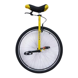 JLXJ Unicycles JLXJ Large Yellow Adults Unicycle with Brakes for Tall People Height 160-195cm (63"-77"), 28" Skid Mountain Tire, Heavy Duty Height Adjustable Balance Cycling Bikes