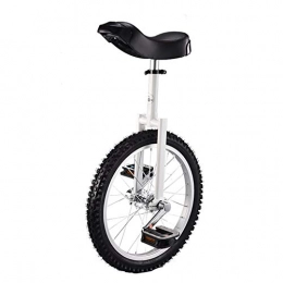 HWF Unicycles Kid's / Adult's Balance Unicycle 16" / 18" / 20" White, Boys Girls Birthday Gift, Balance Cycling Bike Bicycle with Height Adjustable Seat (Color : White, Size : 16 Inch Wheel)