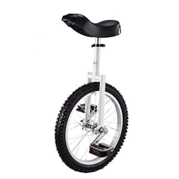 HWF Bike Kid's / Adult's Balance Unicycle 16" / 18" / 20" White, Boys Girls Birthday Gift, Balance Cycling Bike Bicycle with Height Adjustable Seat (Color : White, Size : 18 Inch Wheel)