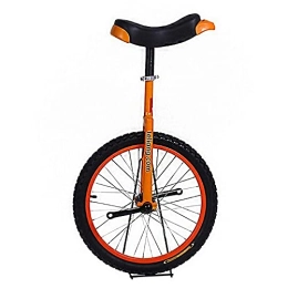  Unicycles Large Balance Unicycle With 16 / 18 / 20 Inch Air Tires, Orange Cycling Bikes Bicycle Adjustable Seat For Big Kids / Adults Birthday Gift, Maximum Load 300 Lbs Durable