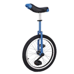 Lhh Bike Lhh Adjustable Unicycle with Aluminium Rim, Balance One Wheel Bike Exercise Fun Bike Fitness for Beginners Professionals - Blue (Size : 18inch)