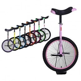 Lhh Bike Lhh Balance Bicycle Unicycle with Flat Shoulder Standard Fork, Pink One Wheel Bike for Adults Kids Teens Rider, Mountain Outdoor (Size : 18inch)