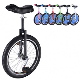 Lhh Bike Lhh Unicycle with Aluminum Alloy Frame, Unicycles for Kids / Boys / Girls Beginner, Skidproof Mountain Tire Balance Cycling Exercise (Color : Black, Size : 16inch wheel)