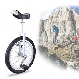 Lhh Unicycles Lhh White Unicycle with Aluminum Alloy Frame, Unicycles for Kids / Boys / Girls Beginner, Skidproof Mountain Tire Balance Cycling Exercise (Size : 16inch wheel)
