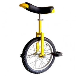 lilizhang Unicycles lilizhang 18 inches Kids Unicycle, Adjustable Balance Cycling Exercise Competitive Single Wheel Acrobatics Bicycle Skidproof Tire Suitable Height 135-165CM (Color : Yellow)