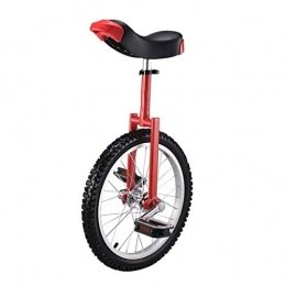 lilizhang Bike lilizhang 20 Inches Unicycle Beginners Kids Adults Height Adjustable Skidproof Mountain Tire Acrobatic Bike Wheel Balance Cycling Exercise, with Stand (Size : Red)