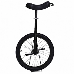 LJHBC Unicycles LJHBC Unicycle Unisex 18" Beginner Unicycle Anti-Skid Alloy Rim Fitness Exercise Pedal Bike with Adjustable Seat 5 Colors Optional (Color:Black)