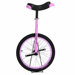 LJHBC Bike LJHBC Unicycle Unisex 18" Beginner Unicycle Anti-Skid Alloy Rim Fitness Exercise Pedal Bike with Adjustable Seat 5 Colors Optional (Color:Pink)