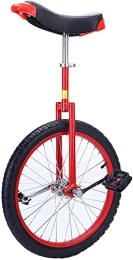 LJHBC Unicycles LJHBC Wheel Unicycle 14 / 16 / 18 / 20 Inch for Adults Kids - Strong Manganese Steel Frame One Wheel Bike for Teens Boy Rider, Mountain Outdoor (Red)(Size:18in, Color:Red)