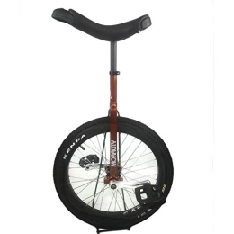 LoJax Bike LoJax Wheel Trainer Unicycle 20" Unicycles, Kid's / Adult's Trainer Unicycle Height Adjustable, Skidproof Butyl Mountain Tire Balance Cycling Exercise Bike Bicycle (Brown 20 inch)