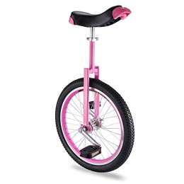 Lqdp Unicycles Lqdp Pink Wheel Unicycle for 12 Year Olds Girls / Kids / Beginner, 16inch One Wheel Bike with Heavy Duty Steel Frame, Best