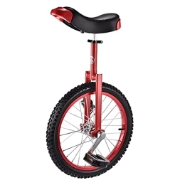 MeTikTok Unicycles MeTikTok Unicycles 16 / 18 Inch Unicycle, Height Adjustable Unicycle, Non-Slip Aluminum Rim Mountain Tire Balance Exercise Fun Fitness for Adults Children Bike, Red, 16 Zoll