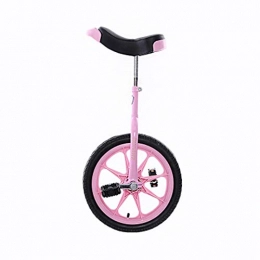 MXSXN Unicycles MXSXN Small 16" Wheel Unicycle for Kids Boys Girls, Perfect Starter Beginner Uni-Cycle, Balance Bike Color Circle Adult Children Competitive Fitness Unicycle, Pink
