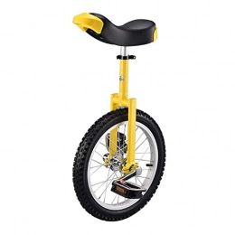 Niguleser Unicycles Niguleser Unicycles for Children Beginner, 18 Inch Wheel Unicycle with Alloy Rim, Height Adjustable, Balance Cycling Exercise Bike Bicycle, Yellow