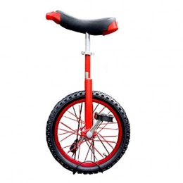 OKMIJN Unicycles OKMIJN Freestyle Unicycle 16 / 18 / 20 Inch Single Round Children's Adult Adjustable Height Balance Cycling Exercise Red