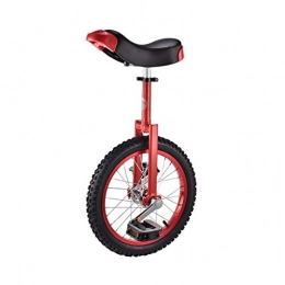 OKMIJN Unicycles OKMIJN Freestyle Unicycle 16 / 18 Inch Single Round Children's Adult Adjustable Height Balance Cycling Exercise Red