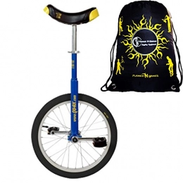Qu-Ax / Flames N' Games Bike Qu-Ax Unicycles 20" Luxus Kid's Trainer Unicycle In Orange For Young Adults + Flames N' Games Travel Bag!