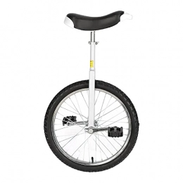 Queiting Unicycles Queiting Bicycle Unicycle Steel Standard Non-opening Crank Bicycle Exercise to Improve Balance Exercise Adjustable Single-wheel Bicycle Suitable for Youth Cycling Exercise(White)