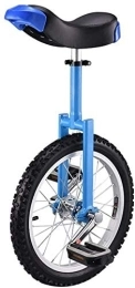 QWEQTYU Unicycles QWEQTYU Unicycle, Adjustable Bike 16" 18" 20" 24" Wheel Trainer 2.125" Skidproof Tire Cycle Balance Use For Beginner child Adult Exercise Fun Fitness, Blue, 16inch