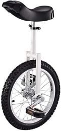 QWEQTYU Bike QWEQTYU Unicycle, Adjustable Bike 16" 18" 20" 24" Wheel Trainer 2.125" Skidproof Tire Cycle Balance Use For Beginner child Adult Exercise Fun Fitness, White, 20inch