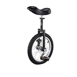 SHARESUN Unicycles SHARESUN 18-inch Wheel Aluminum Rim Steel Fork Frame Unicycle w / Comfortable Saddle Seat Rubber Mountain Tire for Balance Exercise Training Road Street Bike Cycling, Black