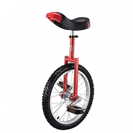 SISTOUSEN Bike SISTOUSEN Unicycles with Handles, Adults / Heavy Duty People / Professionals, Outdoor Large Wheel Unicycle with Fat Tire And Adjustable Saddle, Red, 20 inch