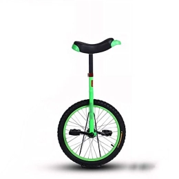  Unicycles Skid Proof Wheel Unicycle Bike Mountain Tire Cycling Outdoor Sports Fitness Exercise Health Unicycles For Adults Motorized (Color : Green, Size : 20Inch) Durable