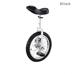Sxfcool Unicycles Sxfcool 20 Inch Single Wheel Acrobatic Balance Car Bicycle Single Wheel Child Adult, White