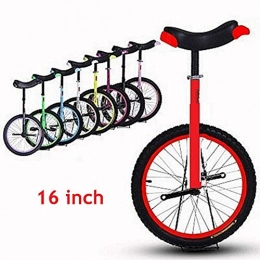 SYCHONG Bike SYCHONG 16 Inchs Children's Acrobatic Unicycle Balance Car, Anti-Sliding Anti-Wear Pressure Anti-Drop Anti-Collision, Red