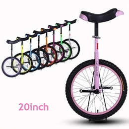 SYCHONG Bike SYCHONG 20 Inchs Children's Adult Acrobatic Unicycle Balance Car, Anti-Sliding Anti-Wear Pressure Anti-Drop Anti-Collision, Pink