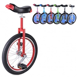TTRY&ZHANG Unicycles TTRY&ZHANG Unicycle with Aluminum Alloy Frame, Unicycles for Kids / Boys / Girls Beginner, Skidproof Mountain Tire Balance Cycling Exercise (Color : RED, Size : 16INCH WHEEL)